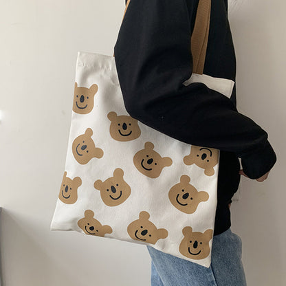 Strandtasche aus Segeltuch mit Cartoon-Bär