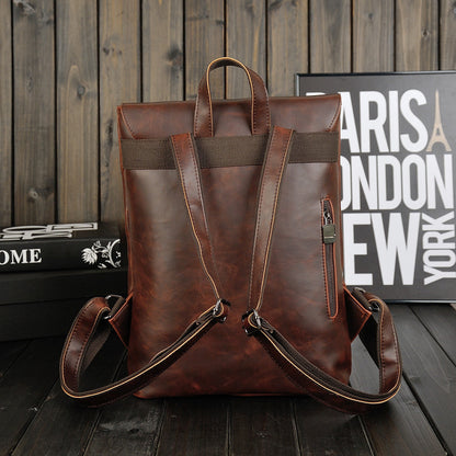 Reise-Outdoor-Rucksack aus Leder