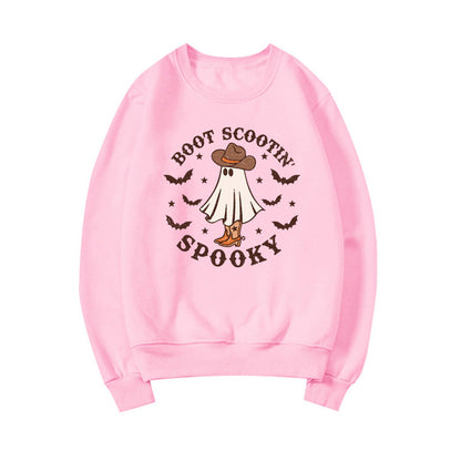 Boot Scootin Gruseliges Sweatshirt Halloween Hoodie Cowboy Geist