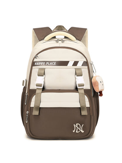 Mochila escolar minimalista de estilo preppy resistente a las manchas