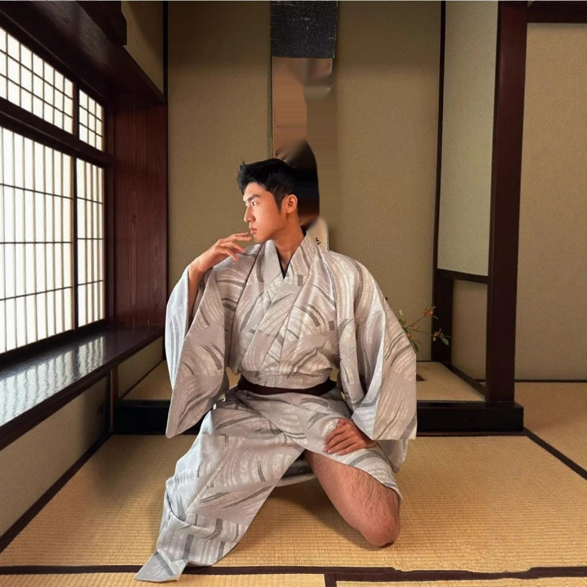 Kimono japonés tradicional de ropa formal para hombres