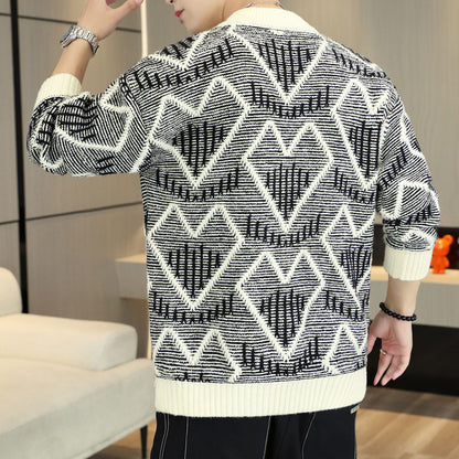 Men's Polyester Warm Sweater In Winter