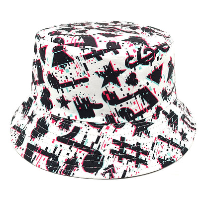 Sombrero de pescador con estampado de notas musicales, estilo europeo y americano, para verano, viajes al aire libre