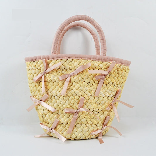 Women's Versatile Corn Husk Diagonal Woven Bag