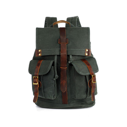 Mochila retro de lona para viajes al aire libre y ocio