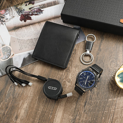 Traje de regalo de negocios con reloj para hombre