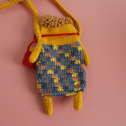 Bolso bandolera con boca de salchicha tejida artificialmente