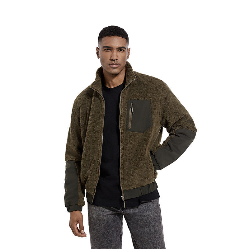 Berber Fleece Coat Men's Autumn And Winter Stand Collar