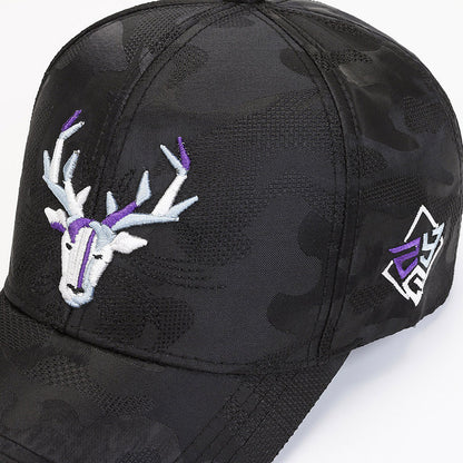 Gorra bordada con visera de alce