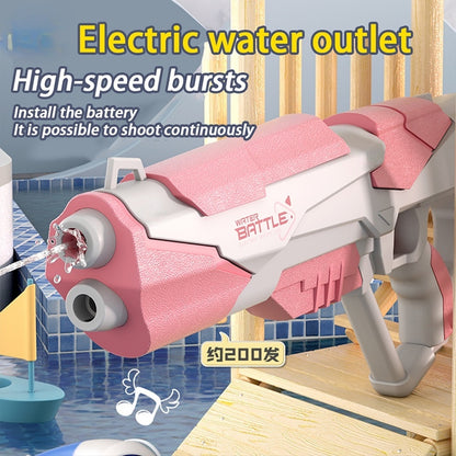 Pistola de agua eléctrica automática con absorción de agua, juguete para exteriores, playa, piscina, baño, regalo para niños.