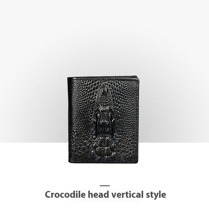 Personalisierte Retro-Handgemachte geprägte Lederbrieftasche für Männer