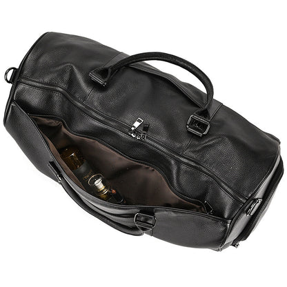 Bolsa de viaje de cuero auténtico para hombre