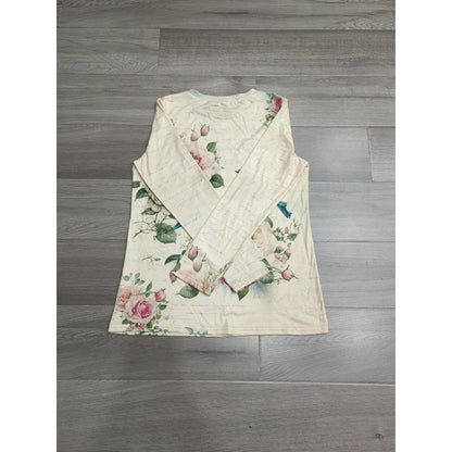 Blusa holgada de estilo socialité floral para mujer adulta