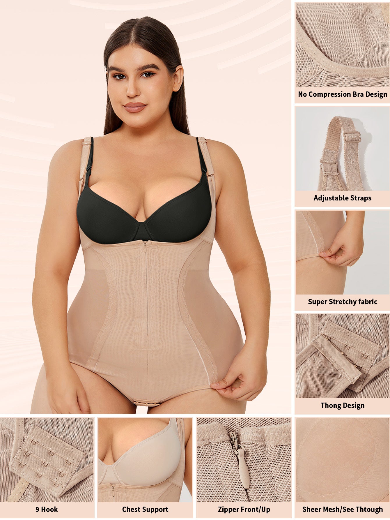 Shapewear Bodysuit Bauchkontrolle Schlanker Body Shaper