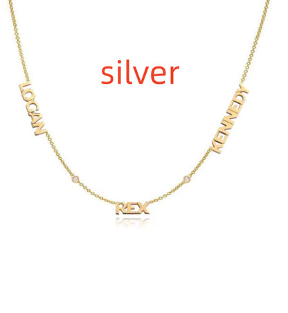 Collar personalizado con nombre y piedra de nacimiento Collar personalizado con nombre y piedra de nacimiento árabe