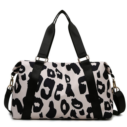 Bolso de viaje para mujer, con estampado de vaca, para fitness, deportes y hombro.