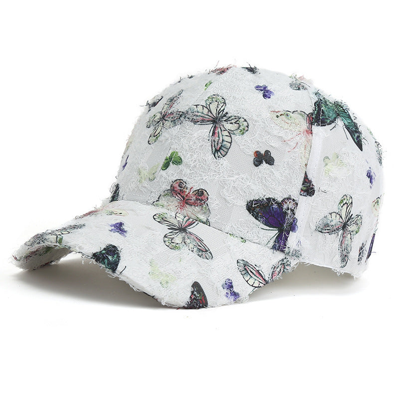 Spring And Summer Korean Fashion Women's Butterfly Baseball Cap