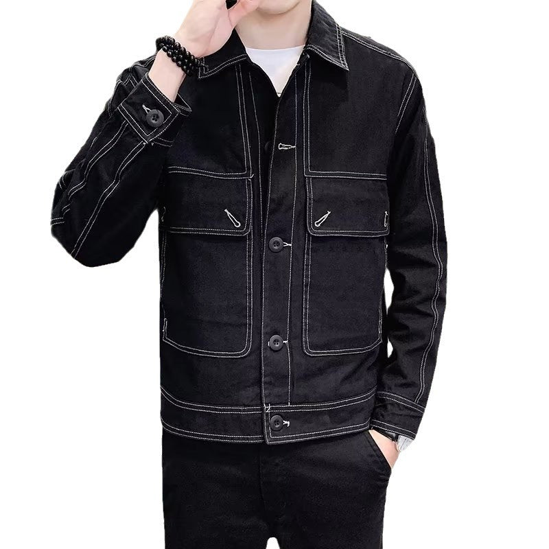 Workwear Loose Trendy Denim Men's Jacket
