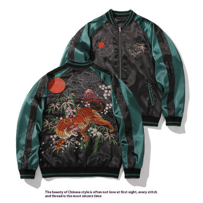 Tiger Mountain Stickerei Spezielle National Style Chinesische Mode Herbst Jacke Mantel