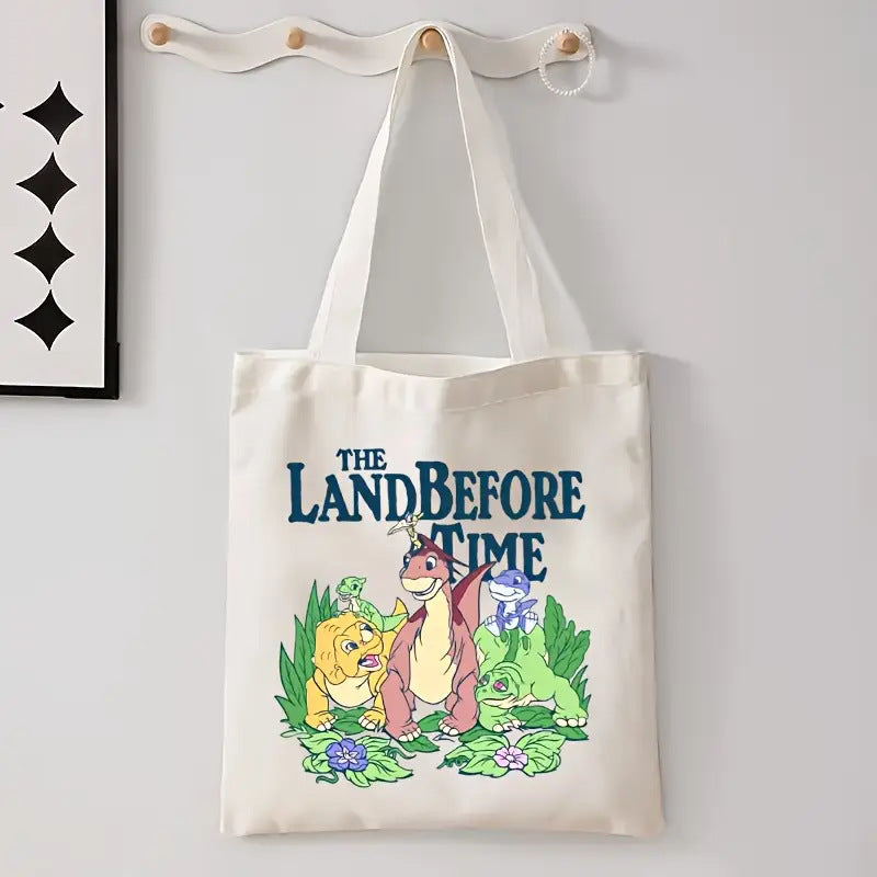 Printed Canvas Casual Tote Bag