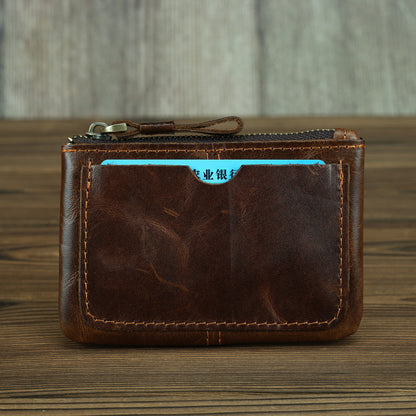 Monedero retro de cuero de Caballo Loco para hombre
