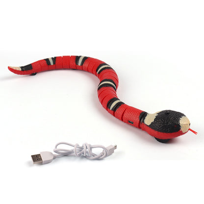 Juguetes interactivos para gatos con detección inteligente, serpiente electrónica automática, juguetes para gatos, perros y mascotas.