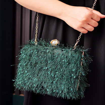 Bolso de noche con borlas para fiesta, bolso cuadrado de diseñador de lujo a la moda, bolso bandolera para mujer