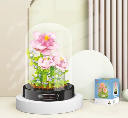 Juguetes de decoración de rosas con ensamblaje de partículas pequeñas