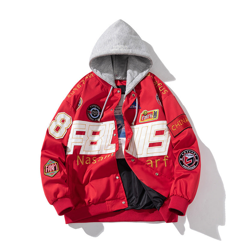 Autumn Winter Couple American Motorcycle Baseball Uniform