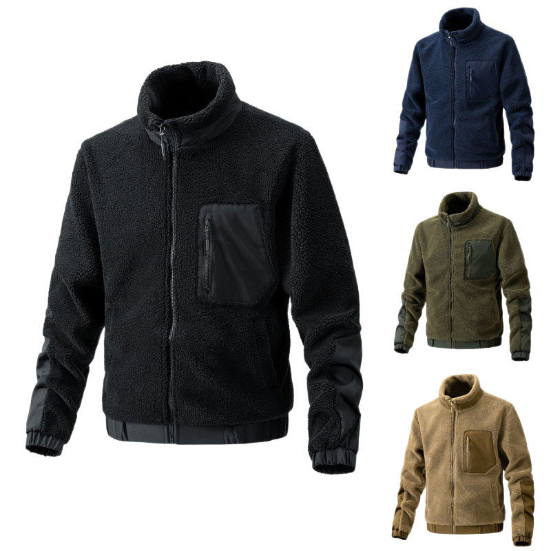 Berber Fleece Coat Men's Autumn And Winter Stand Collar
