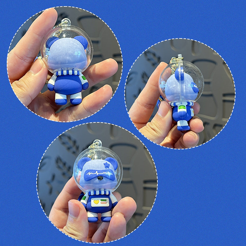 Creative Cartoon Cute Space Bear Keychain