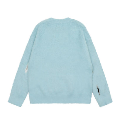 Animal Cat Jacquard Casual Sweater Men's FallWinter