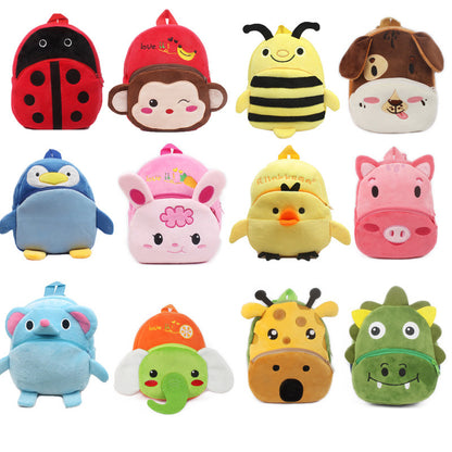 Adorables libros pequeños para niños y niñas de 1 a 2 años para evitar la pérdida de dibujos animados Bolsa de peluche Cuerda de tracción para bebé de una pieza