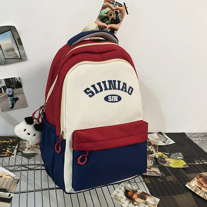 Mochila de viaje para pareja de estudiantes universitarios