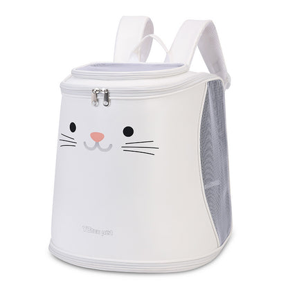 Bolsa plegable de doble hombro para mascotas, portátil, de gran capacidad, para gatos y perros.