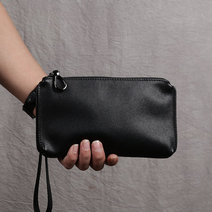 Bolso de mano de cuero para hombre