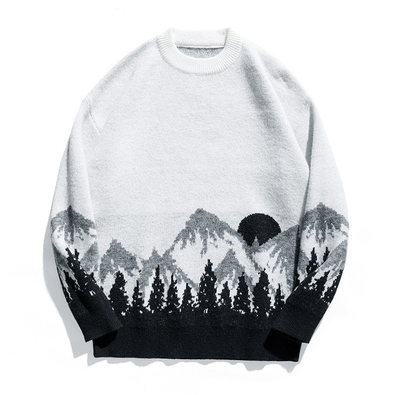 Suéter de cuello redondo de otoño e invierno para hombre de talla grande