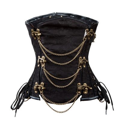Fajas punk con cadena de metal para mujer