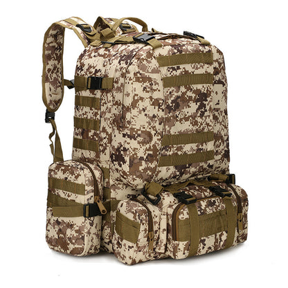 Mochila de viaje para montañismo al aire libre de camuflaje de 50 l