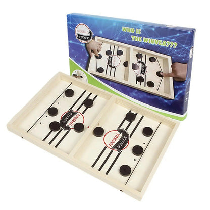 Juego de tirachinas rápido, juego de hockey de madera, futbolín, batalla de escritorio, interacción entre padres e hijos, juego de tirachinas ganador, juguetes familiares para adultos y niños.