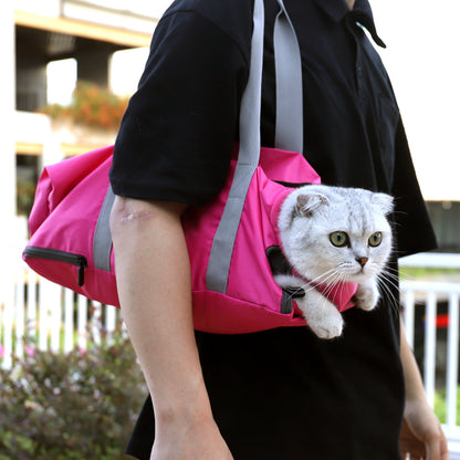 Bolsa de viaje para gatos con doble forro, antiarañazos y mordeduras.