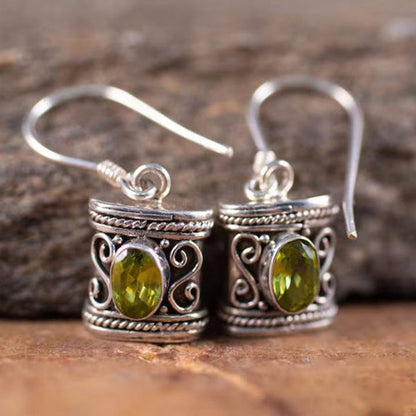 Pendientes geométricos asimétricos creativos hechos a mano para mujer