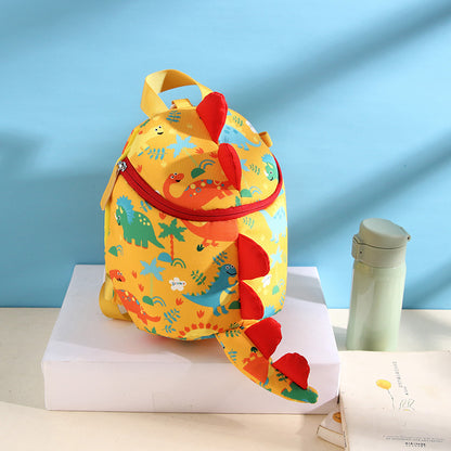 Mochila escolar antipérdida con diseño de dinosaurio para niños y niñas