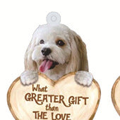Love Dog Acrylic Key Ring Pendant