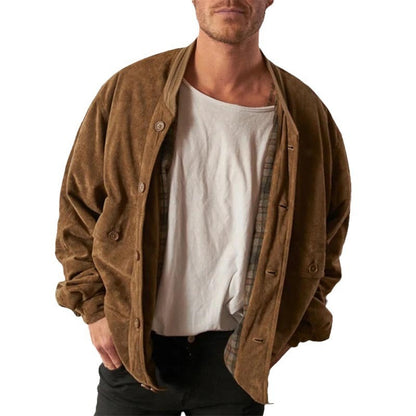 Maillard Wildledermantel Herren Einfarbig Casual Herrenjacken