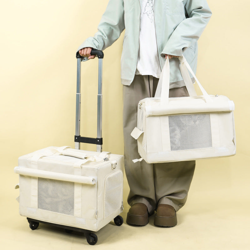 Pet Trolley Double-deck Bus Luggage Cat Bag Portable
