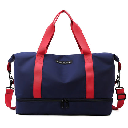 Bolsa de viaje de gran capacidad con compartimento para zapatos, portátil, para deportes, gimnasio, fitness, impermeable, para el hombro, para fin de semana, para mujer