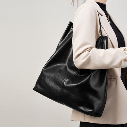 Bolso de mano de piel curtida vegetal de primera calidad