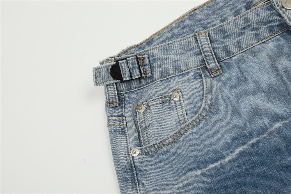 Fashion Gradient Denim Straight - leg Pants Men - BAGMODA
