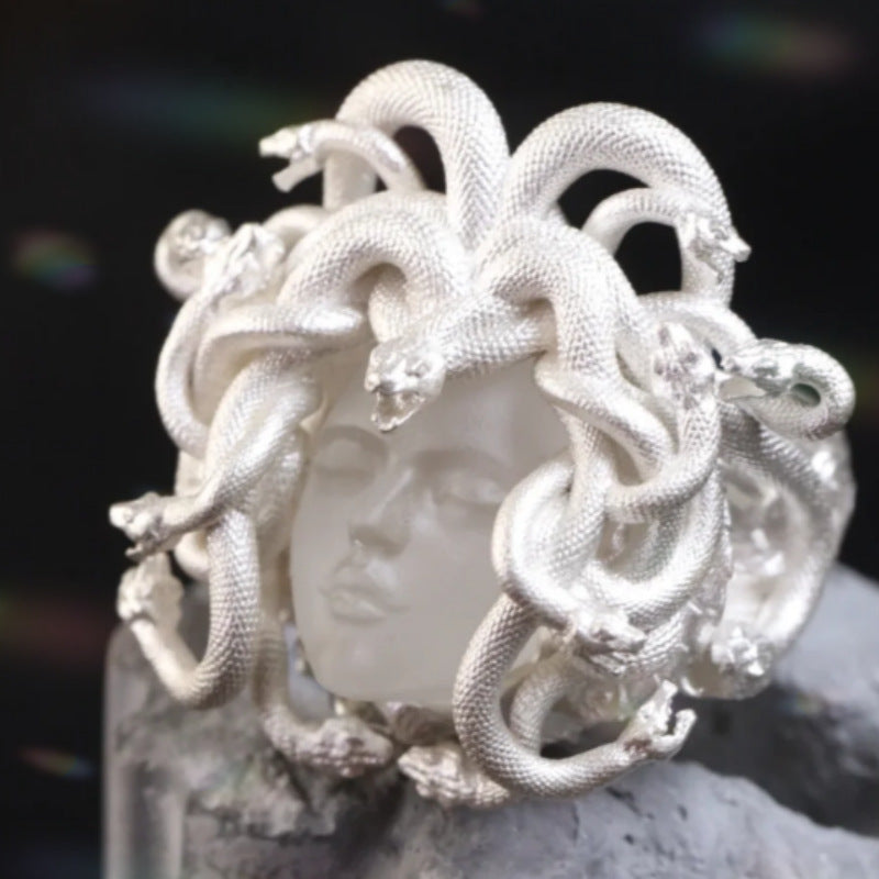 Fashion Creative Medusa Queen Antique Coin Ring